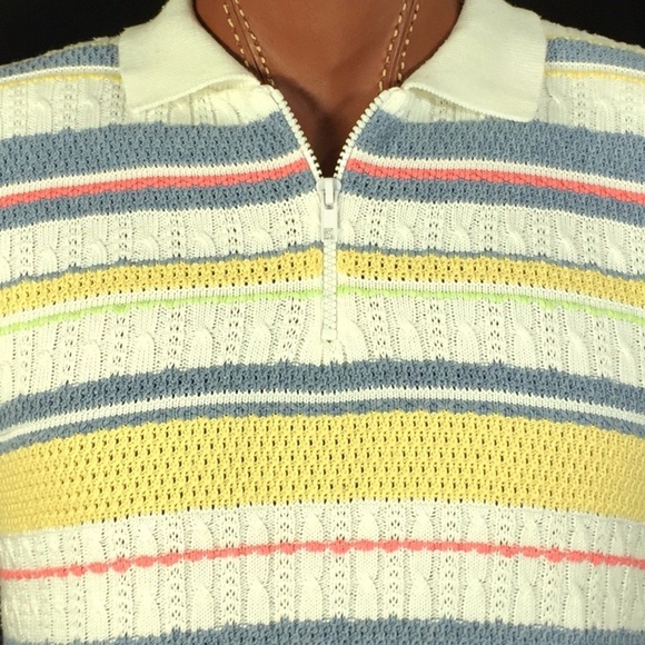 CUTE ALFRED DUNNER SHORT SLEEVE 1/3 ZIPPER M - Picture 6 of 6